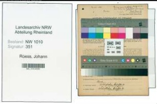 Entnazifizierung Johann Roess , geb. 11.03.1903 (Angestellter)