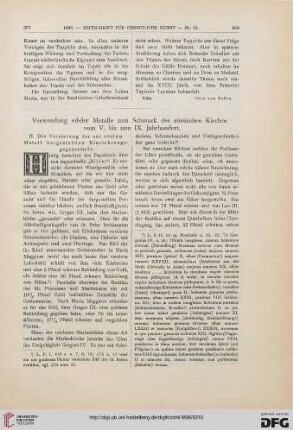 Verwendung edeler Metalle zum Schmuck der römischen Kirchen vom V. bis zum IX. Jahrhundert, [2]
