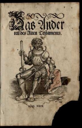 Das || Allte || Testament || Deütsch || [Übers.(Martini Luther)]