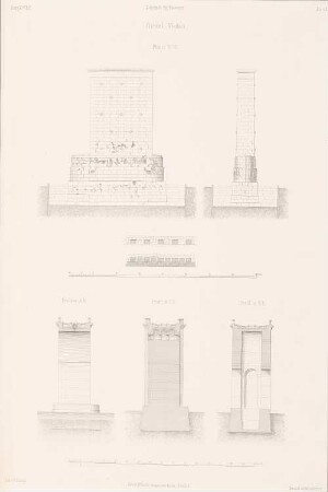Diemel-Viadukt, Liebenau (?): Pfeiler VI (aus: Atlas zur Zeitschrift für Bauwesen, hrsg. v. G. Erbkam, Jg. 2, 1852)