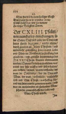 Der CXLIII. Psalm ...