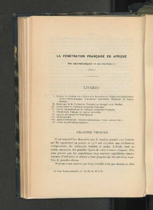 La penetration francaise en Afrique