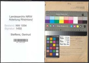 Entnazifizierung Gertrud Steffens , geb. 02.05.1886 ()