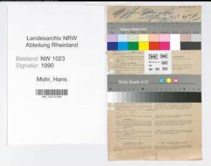 Entnazifizierung Hans Mohr , geb. 10.06.1893 (Bergmann)