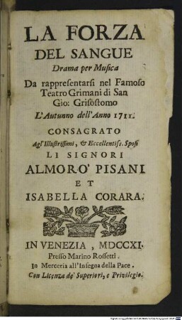 La forza del sangue