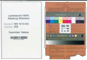 Entnazifizierung Helene Duennbier , geb. 10.04.1897 (Masseuse)