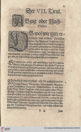 Titul VII Abzug oder Nachstewer