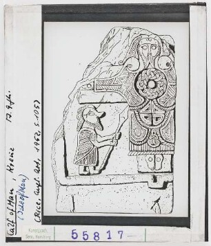 Kreuzigungsszene, Longinus, Calf of Man (Isle of Man), Anf. 9. Jhd.