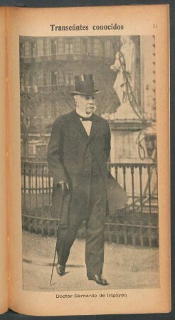 Doctor Bernardo de Irigoyen - [Retrato] : Transeúntes conocidos