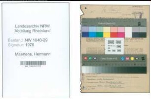 Entnazifizierung Hermann Maertens , geb. 26.06.1889 (Beamter)