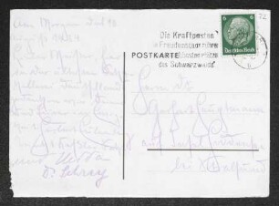 Brief von Herbert Eulenberg, Hedda Eulenberg und Unbekannt an Gerhart Hauptmann