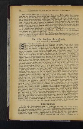Die erste deutsche Grenzschule.