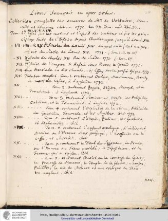 Livres français en gros octav
