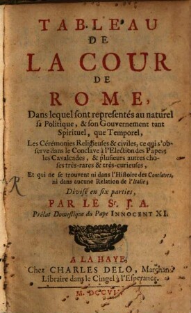 Tableau de la Cour de Rome