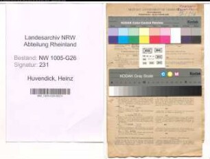 Entnazifizierung Heinz Huvendick , geb. 25.02.1920 (Steuerinspektor)