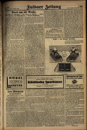Dritte Ausgabe vom Sonntag, den 18. August 1929.