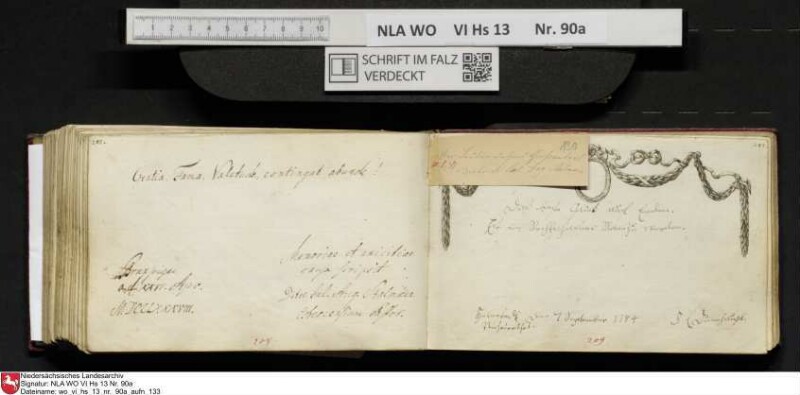 Stammbuch des Ernst Philipp Ludwig Zellmann (1763-1795) aus
                           Braunschweig