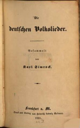 Die Deutschen Volkslieder