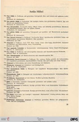 Antike Möbel (Nr. 701-806)