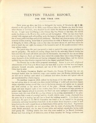 Tientsin trade report, for the year 1896