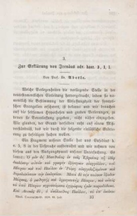 495-503 Zur Erklärung von Irenäus adv. haer. 3,1,1