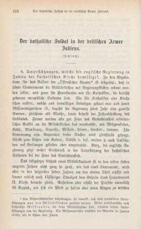 474-481 Der katholische Soldat in der britischen Armee Indiens : Schluß