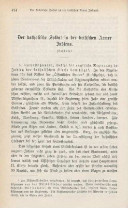 474-481 Der katholische Soldat in der britischen Armee Indiens : Schluß