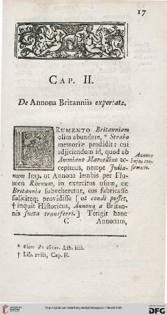 Cap. II: De annona Britanniis exportata