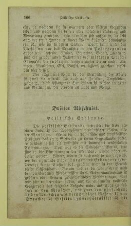 Dritter Abschnitt. Politische Erdkunde