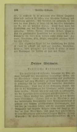 Dritter Abschnitt. Politische Erdkunde