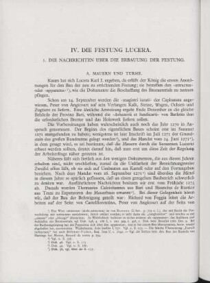 IV. Die Festung Lucera.
