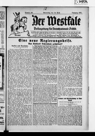 Der Westfale. 1920-1920