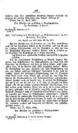 Lieferung des Bauholzes zu Schulbrunnen in der Provinz Preußen : [III. Elementarschulwesen]