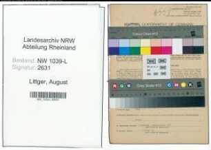 Entnazifizierung August Littger , geb. 13.01.1907 (Angestellter)