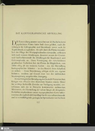 Die Kartographische Abteilung