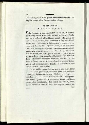 Periodus II. Sectionis historia.