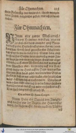 Für Ohnmachten
