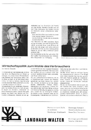 Wirtschaftspolitik zum Wohle des Verbrauchers