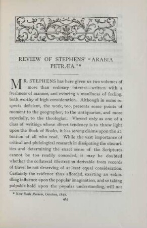 Review of Stephens' "Arabia Petraea"