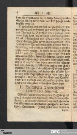 II. Besonderer Beweißthum aus dem alten Testament.