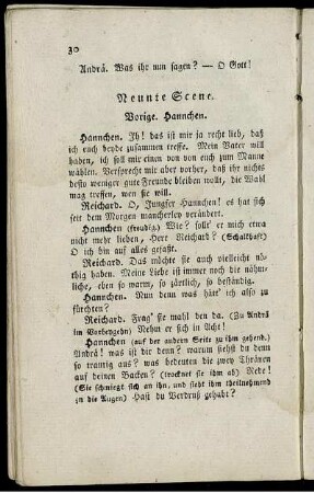 Neunte Scene. - Sechszehnte Scene.