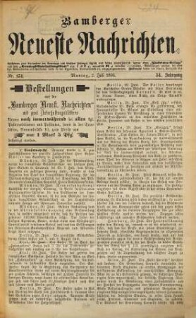 Bamberger neueste Nachrichten. 1894,7/12 = Jg. 34