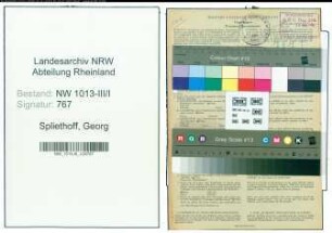 Entnazifizierung Georg Spliethoff , geb. 17.02.1904 (Dreher)