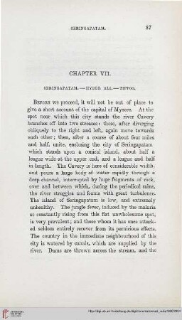 Chapter VII: Seringapatam – Hyder Ali – Tippoo