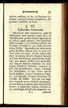 §. VII. Testamenta Graecorum.