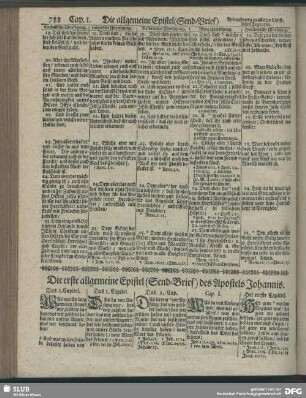 Die erste allgemeine Epistel (Send-Brief) des Apostels Johannis