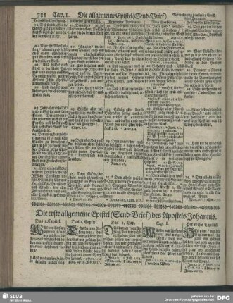 Die erste allgemeine Epistel (Send-Brief) des Apostels Johannis
