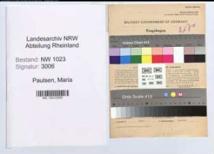 Entnazifizierung Maria Paulsen , geb. 07.09.1914 (Sozialarbeiterin)