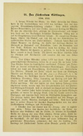 21. Das Fürstentum Göttingen