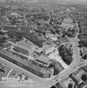 Gothaer Platz in der Erfurter Brühlervorstadt : Blickrichtung Osten